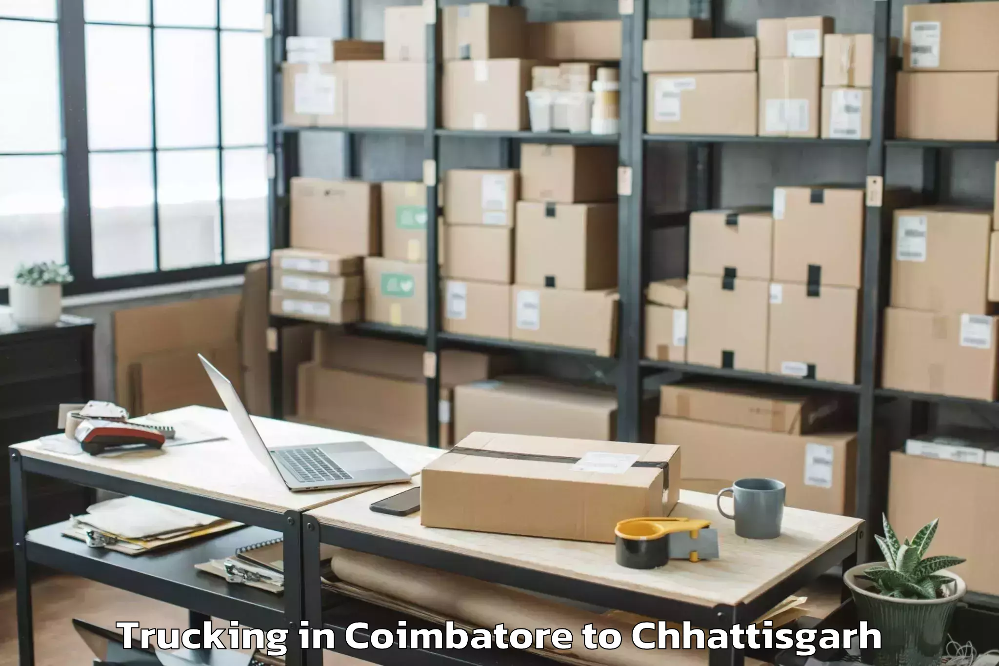 Leading Coimbatore to Chirmiri Trucking Provider